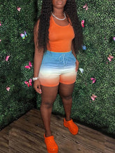 Tanktop und Shorts im Ombre-Look – Ausverkauf